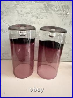 Oslo Block Stockholm Krosno 6 1/4 Amethyst Highball Bubble Glasses Set Of Six