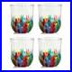 Palermo Italian Crystal Whiskey Old Fashioned Glasses Set of 4 Hand Painted