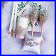 Pink Wedding Set Unity Candles Toasting Flutes Pillow Ring Crystal Decor