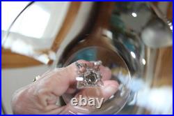Platinum Rimmed Mid Century Modern Crystal Stemware Water Wine Goblets Set Of 11