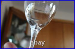 Platinum Rimmed Mid Century Modern Crystal Stemware Water Wine Goblets Set Of 11