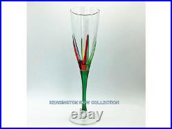 Positano Champagne Flutes Set/4 Hand Painted Venetian Glassware