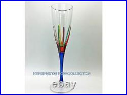 Positano Champagne Flutes Set/6 Hand Painted Venetian Glassware