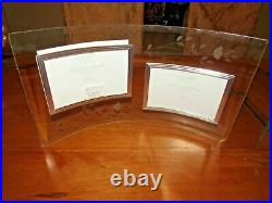 Princess House Heritage 6276A 6276B 6276C Curved Crystal Picture Frame Set of 3