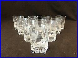 Queen Lace Kenyan African Rowland Ward 8 Oz Tumblers 3 3/4 H Set of 10 Etched