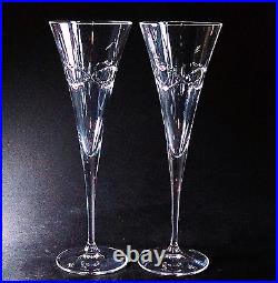 RALPH LAUREN EMPRESS CHAMPAGNE TOASTING FLUTES, Cut Lead Crystal, 2PC SET