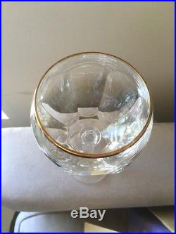 RALPH LAUREN Edward Gold Crystal Glasses, Gold Trim set of 6 pcs including box