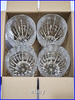 RALPH LAUREN FINE CRYSTAL SET'Goblet Cocktail Party' Pattern Set of FOUR NIB