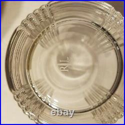 RALPH LAUREN GLEN PLAID SET OF 4 CRYSTAL DOUBLE OLD FASHIONED GLASSES GermanyNIB