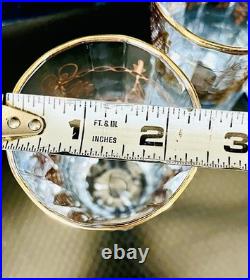 RARE Bohemia Crystal Gilt Antique Highball Glasses Set Of 4 Pristine Cond-France RARE Bohemia Crystal Gilt Antique Highball Glasses Set Of 4 Pristine Cond-France