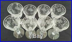 RARE! Crystal Clear Fostoria NAVARRE Cordial Glasses 3 7/8 Set of 8