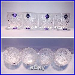 RARE Edinburgh Crystal Brodick Pattern Decanter Liquor Set 4 Glasses Scotland