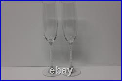 RARE Lenox Jubilee Crystals in Stem Champagne Toasting Flutes, Sold In Sets of 2