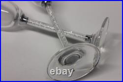 RARE Lenox Jubilee Crystals in Stem Champagne Toasting Flutes, Sold In Sets of 2