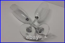 RARE Lenox Jubilee Crystals in Stem Champagne Toasting Flutes, Sold In Sets of 2