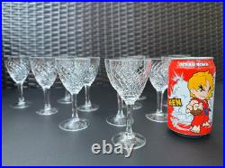 RARE Magnificent Set of 12 MCM Cut Crystal Liquor Cocktail Glasses 4 1/2 in MINT