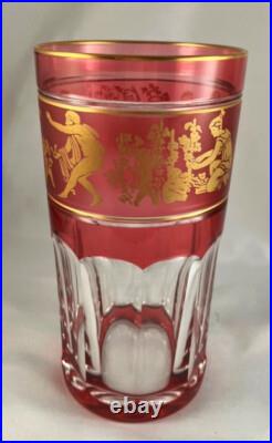 RARE SET! 10 Val St Lambert Danse de Flore 10 oz. Highball/Tumblers 5 Colors RARE SET! 10 Val St Lambert Danse de Flore 10 oz. Highball/Tumblers 5 Colors