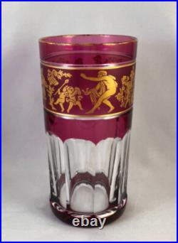 RARE SET! 10 Val St Lambert Danse de Flore 10 oz. Highball/Tumblers 5 Colors RARE SET! 10 Val St Lambert Danse de Flore 10 oz. Highball/Tumblers 5 Colors