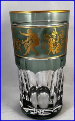 RARE SET! 10 Val St Lambert Danse de Flore 10 oz. Highball/Tumblers 5 Colors RARE SET! 10 Val St Lambert Danse de Flore 10 oz. Highball/Tumblers 5 Colors