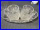 RARE Set of 2 Vintage Echt Bleikristall German Lead Crystal Glasses and Bowl