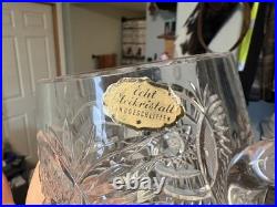 RARE Set of 2 Vintage Echt Bleikristall German Lead Crystal Glasses and Bowl