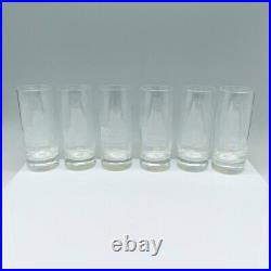 RARE Set of 6 Carl Rotter Lubeck Crystal Tumbler Glasses-Etched Cathedrals