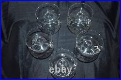 RARE Vintage Crystal Brandy Cognac Glasses Various Color Set of 5