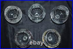 RARE Vintage Crystal Brandy Cognac Glasses Various Color Set of 5