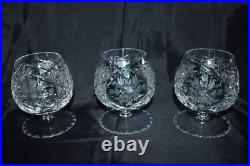 RARE Vintage Crystal Brandy Cognac Glasses Various Color Set of 5