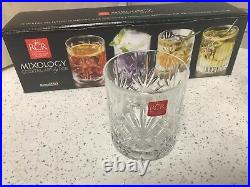 RCR Set of 4 Italian Crystal Luxion Mixology Tumblers Cocktail Whisky Glasses N