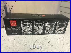 RCR Set of 4 Italian Crystal Luxion Mixology Tumblers Cocktail Whisky Glasses N