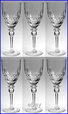 ROGASKA GALLIA CRYSTAL 9 1/4 WATER GOBLET Hand-Blown, Hand-Etched Set of 6