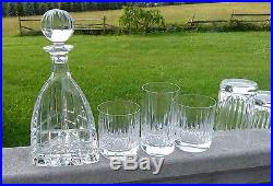ROGASKA MILLER SET Decanter, Ice Bucket, Tom Collins, Whiskey CRYSTAL GLASSES