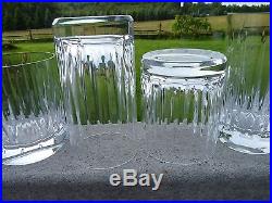 ROGASKA MILLER SET Decanter, Ice Bucket, Tom Collins, Whiskey CRYSTAL GLASSES