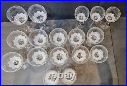 ROSENTHAL Lotus Blossoms Discontinued Tall Champagne /Coctail Glasses Set Of 10