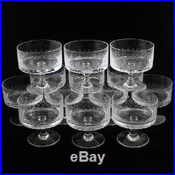 ROSENTHAL Romance Motif SET OF 12 + 1 CRYSTAL SHERBET / WINE GLASSES + Soft Case