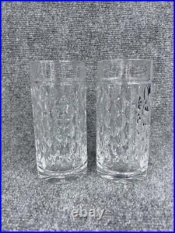 Ralph Lauren Aston Highball Crystal Glasses Tall Set of 2