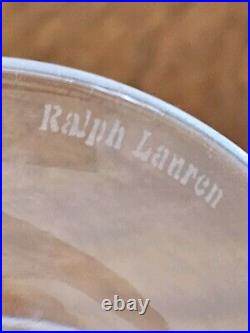 Ralph Lauren Crystal Bedford Goblet Glasses Set of 2 GREAT