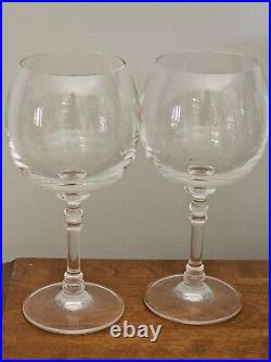 Ralph Lauren Crystal Bedford Goblet Glasses Set of 2 GREAT