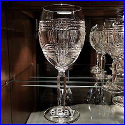 Ralph Lauren Crystal Glen Plaid 8 1/4 Wine Glasses (Set of 4)