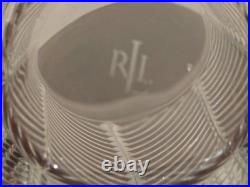 Ralph Lauren Crystal Herringbone Ice Tea Glasses Marked Set Of 5