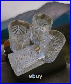 Ralph Lauren Crystal Herringbone Set Of 4 Old Fashioned Whisky Glasses Germany Ralph Lauren Crystal Herringbone Set Of 4 Old Fashioned Whisky Glasses Germany