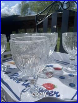 Ralph Lauren Crystal Water Goblets EMMA Set of 7 1992-2001
