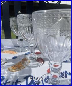 Ralph Lauren Crystal Water Goblets EMMA Set of 7 1992-2001