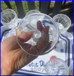 Ralph Lauren Crystal Water Goblets EMMA Set of 7 1992-2001