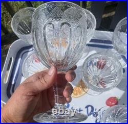 Ralph Lauren Crystal Water Goblets EMMA Set of 7 1992-2001