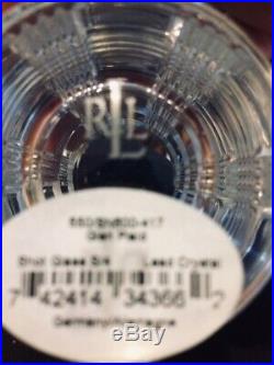 Ralph Lauren GLEN PLAID Crystal Shot Glasses Set of 4 BNIB
