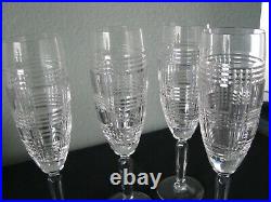 Ralph Lauren Glen Plaid Champagne Flute Glass Set of Four