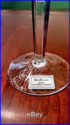 Ralph Lauren Glen Plaid Classic Red Wine Crystal NEW Set of SIX (6)