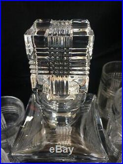 Ralph Lauren Glen Plaid Decanter And Glassware Set 17 Piece EUC